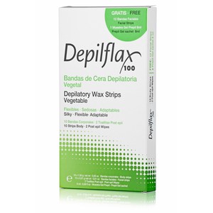 DEPILFLAX 100 Комплект полосок с воском для депиляции