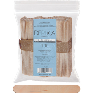 DEPILICA PROFESSIONAL Шпатели деревянные одноразовые для тела / Disposable Wooden body s patulas 100 шт
