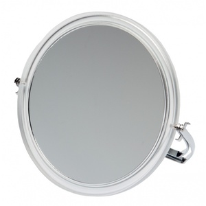 DEWAL BEAUTY Зеркало настольное, в прозрачной оправе, на металлической подставке 165x163х10 мм