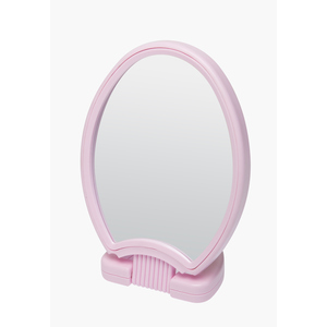 DEWAL BEAUTY Зеркало настольное, в розовой оправе, на пластиковой подставке 26x14,5 см