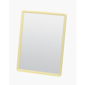 DEWAL BEAUTY Зеркало настольное, в желтой оправе, на пластиковой подставке 15x20 см