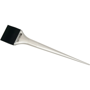 DEWAL PROFESSIONAL Кисть-лопатка для окрашивания корней, силиконовая, узкая, черная с белой ручкой 44 мм