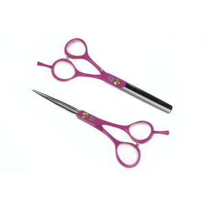 DEWAL PROFESSIONAL Набор парикмахерских ножниц 5,5, розовые в черном чехле, 2 шт