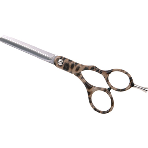 DEWAL PROFESSIONAL Ножницы парикмахерские филировочные 5,5 28 зубцов (узор леопард)