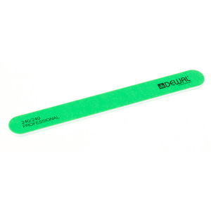 DEWAL PROFESSIONAL Пилка для ногтей прямая зеленая NEON 240/240 18 см
