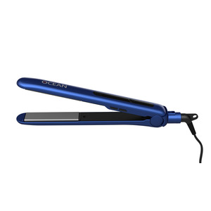 DEWAL PROFESSIONAL Щипцы для волос Ocean синие, с терморегулятором, керамико-турмалиновое покрытие, 25х90 мм, 35 Вт