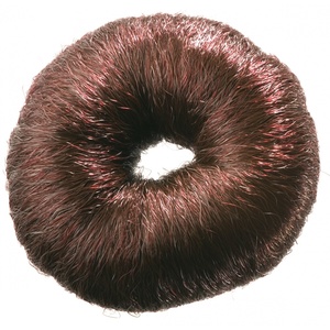 DEWAL PROFESSIONAL Валик для прически, искусственный волос, коричневый d 8 см
