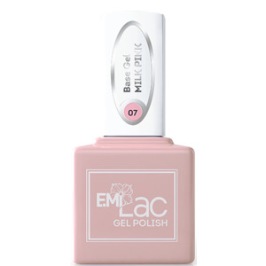 E.MI База камуфлирующая для ногтей, № 07 молочный розовый / E.MiLac Base Gel 9 мл
