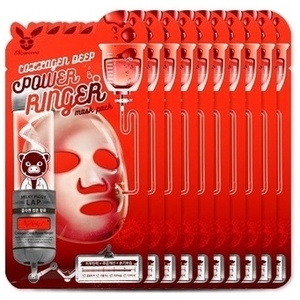 ELIZAVECCA Маска тканевая с коллагеном для лица / Collagen Deep Power Ringer Mask Pack 10 шт