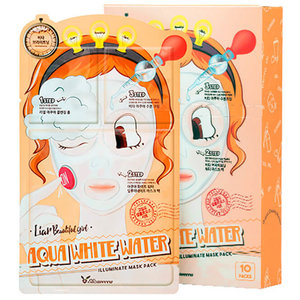 ELIZAVECCA Маска трехступенчатая увлажняющая для лица / 3-Step Aqua White Water Illuminate Mask Sheet 10 шт
