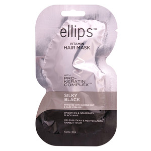 ELLIPS Маска с кератиновым комплексом для темных волос / Pro-Keratin Silky Black 18 г