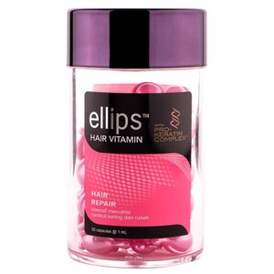 ELLIPS Масло для восстановления, блеска, питания и увлажнения волос, розовые капсулы / Pro Keratin Complex Hair Repair 50 шт (45 г)