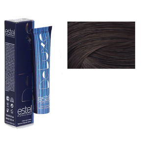 ESTEL PROFESSIONAL 4/70 краска для волос, шатен коричневый для седины / DE LUXE 60 мл