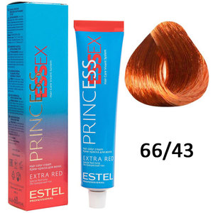 ESTEL PROFESSIONAL 66/43 краска для волос, динамичная сальса / ESSEX Princess Extra Red 60 мл