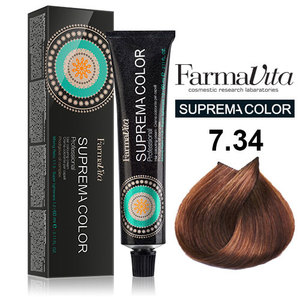 FARMAVITA 7.34 краска для волос, блондин золотисто-медный / SUPREMA 60 мл
