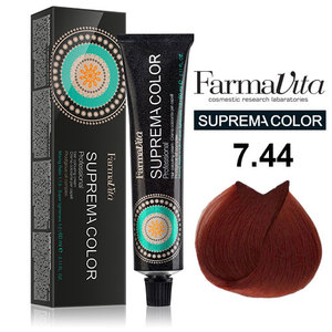 FARMAVITA 7.44 краска для волос, блондин насыщенный медный / SUPREMA 60 мл