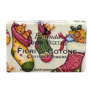FLORINDA Мыло растительное, цветы хлопка / Fiori Di Cotone 100 г
