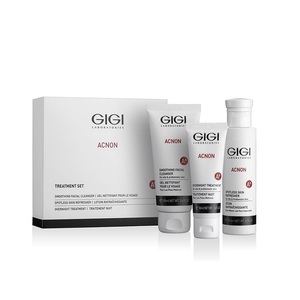 GIGI Набор трехступенчатый Чистая кожа (мыло 100 мл, крем акнеконтроль 50 мл , эссенция 120 мл) ACNON Set
