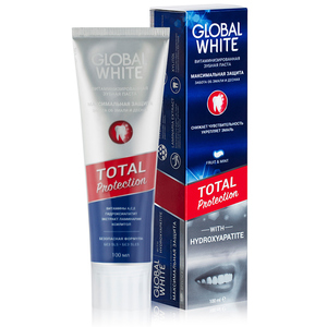 GLOBAL WHITE Паста зубная максимальная защита / Total protection 100 мл