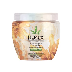 HEMPZ Скраб для тела интенсивный с мерцающим эффектом Желтый Кварц / Fresh Fusion Citrine Crystal & Quartz Herbal Body Buff 198 г
