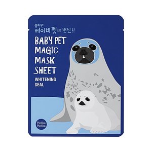 HOLIKA HOLIKA Маска-мордочка тканевая осветляющая Бэби Пэт Мэджик, тюлень / Baby Pet Magic Mask Sheet Whitening Seal 22 мл