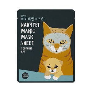 HOLIKA HOLIKA Маска-мордочка тканевая успокаивающая Бэби Пэт Мэджик, кошка / Baby Pet Magic Mask Sheet Soothing Cat 22 мл