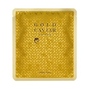 HOLIKA HOLIKA Маска тканевая антивозрастная с золотом для лица Прайм Йос / Prime Youth Gold Caviar Gold Foil Mask 25 мл
