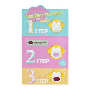 HOLIKA HOLIKA Набор средств 3-х ступенчатый для ухода за губами Гламур лип / Golden Monkey Glamour Lip 3-Step Kit
