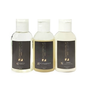 HONMA TOKYO Набор для выпрямления и восстановления волос (шампунь 50 мл, гель 50 мл, спрей 25 мл) / Collagen Coffee Premium