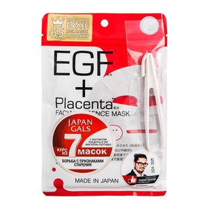 JAPAN GALS Маска с плацентой и EGF фактором / Pure Essence Placenta + 7 шт