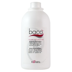 KAARAL Шампунь для блеска волос тонирующий седые волосы / Baco color collection-blonde elevation shampoo 1000 мл