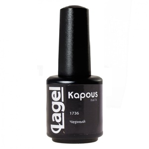 KAPOUS Гель-лак для ногтей, чёрный / Lagel 15 мл