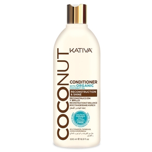 KATIVA Кондиционер восстанавливающий с органическим кокосовым маслом для поврежденных волос / COCONUT 500 мл