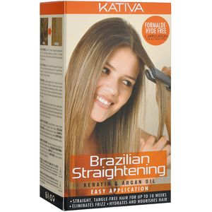 KATIVA Набор для кератинового выпрямления и восстановления волос с маслом арганы / KERATINA