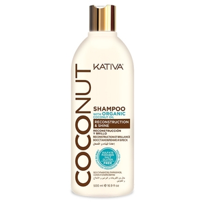 KATIVA Шампунь восстанавливающий с органическим кокосовым маслом для поврежденных волос / COCONUT 500 мл