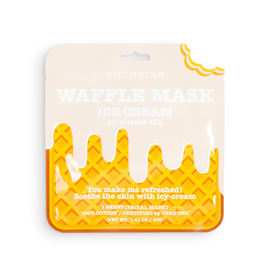 KOCOSTAR Маска вафельная освежающая и смягчающая для лица Сливочное мороженое / Waffle Mask Ice Cream 40 г
