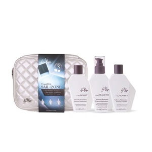 L'ALGA Набор Термозащита волос с сывороткой (шампунь 100 мл, кондиционер 100 мл, сыворотка 100 мл, косметичка) Sailzone Beauty Bag