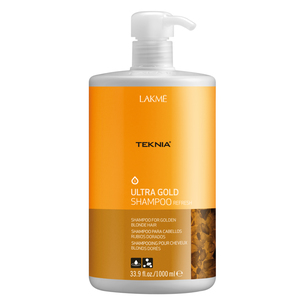 LAKME Шампунь для поддержания оттенка окрашенных волос, золотистый / ULTRA GOLD SHAMPOO 1000 мл