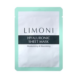 LIMONI Маска суперувлажняющая с гиалуроновой кислотой для лица / SHEET MASK WITH HYALURONIC ACID 20 г