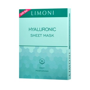 LIMONI Маска суперувлажняющая с гиалуроновой кислотой для лица / SHEET MASK WITH HYALURONIC ACID 6*20 г