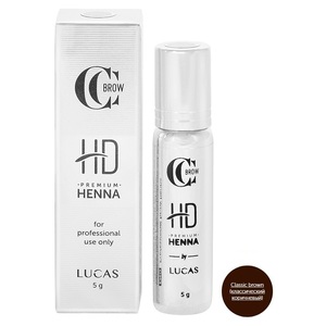 LUCAS' COSMETICS Хна для бровей, классический коричневый / CC Brow Premium henna HD Classic brown 5 г