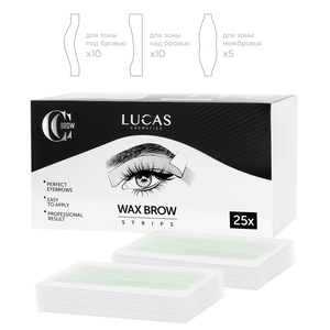 LUCAS' COSMETICS Набор восковых полосок для коррекции бровей / CC Brow Wax Brow Strips 25 шт