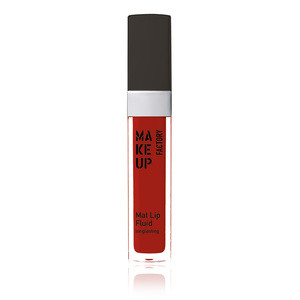 MAKE UP FACTORY Блеск-флюид матовый устойчивый, 38 классический красный / Mat Lip Fluid longlasting 6,5 мл