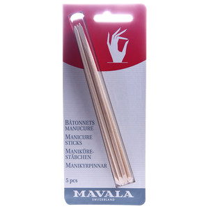 MAVALA Палочки деревянные для маникюра, на блистере / Manicure Sticks 5 шт