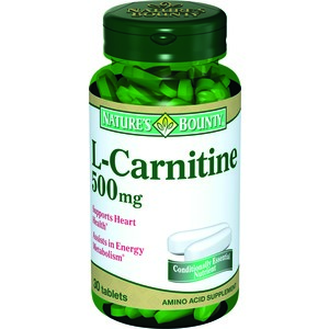 NATURE’S BOUNTY L-карнитин, таблетки 500 мг № 30