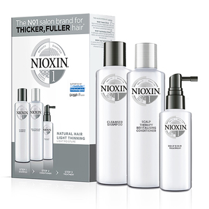 NIOXIN Набор XXL Система 1 (шампунь очищающий 300 мл, кондиционер увлажняющий 300 мл, маска питательная 100 мл)