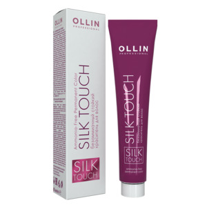 OLLIN PROFESSIONAL 4/1 краска безаммиачная для волос, шатен пепельный / SILK TOUCH 60 мл