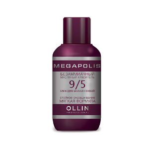 OLLIN PROFESSIONAL 9/5 краситель масляный безаммиачный для волос, блондин махагоновый / MEGAPOLIS 50 мл