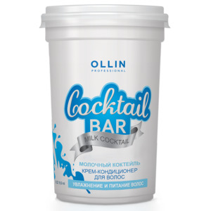 OLLIN PROFESSIONAL Крем-кондиционер для увлажнения и питания волос Молочный коктейль / Cocktail BAR 500 мл