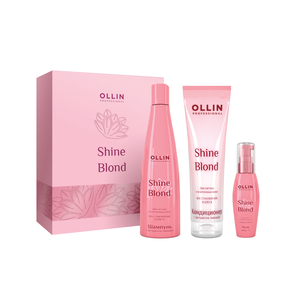 OLLIN PROFESSIONAL Набор для светлых и блондированных волос (шампунь 300 мл + кондиционер 250 мл + масло 50 мл) / SHINE BLOND